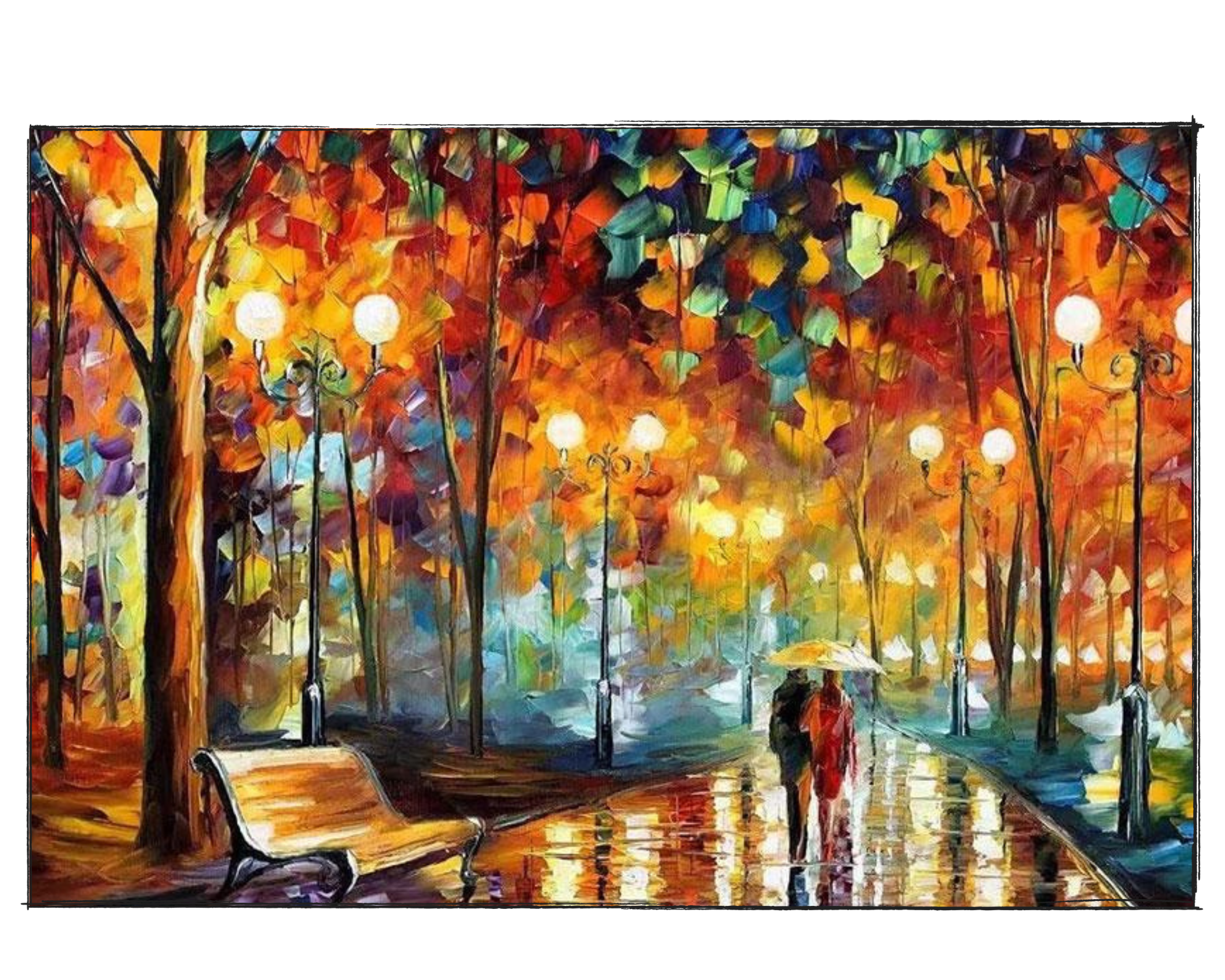 Photocustom 60x75cm Paint By Numbers Handpainted Canvas Painting