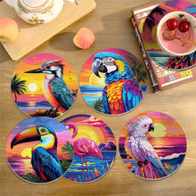 Load image into Gallery viewer, Birds Print Paint By Numbers Coaster Set (6 Pack)
