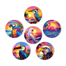 Load image into Gallery viewer, Birds Print Paint By Numbers Coaster Set (6 Pack)
