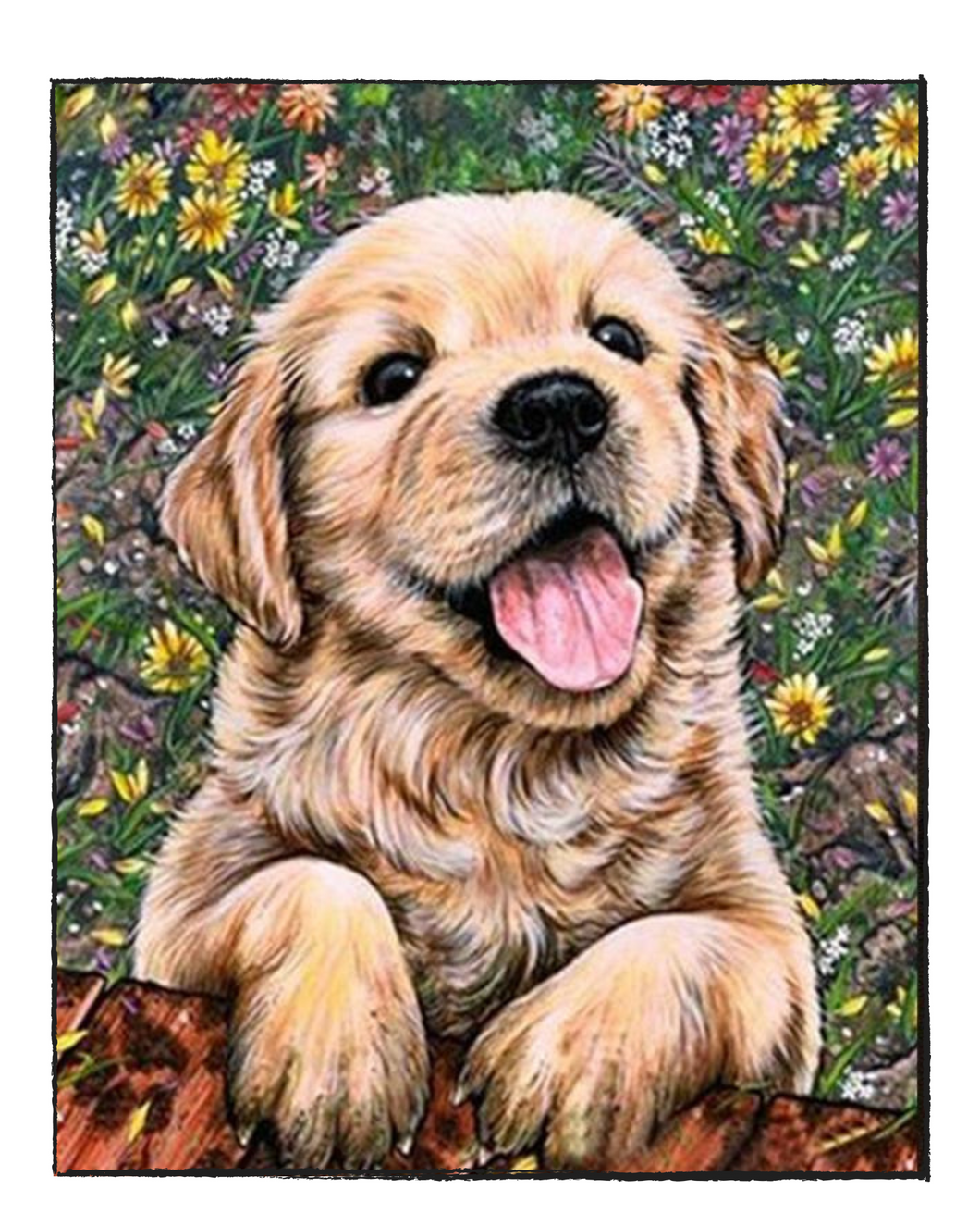 Cute Dog Puppy  - DIY Paint by Numbers