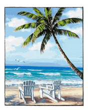 Load image into Gallery viewer, Paradise Beach Landscape - DIY Paint by Numbers
