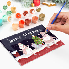 Load image into Gallery viewer, Paint by Numbers Christmas Card - Snow Collection (Set of 6)
