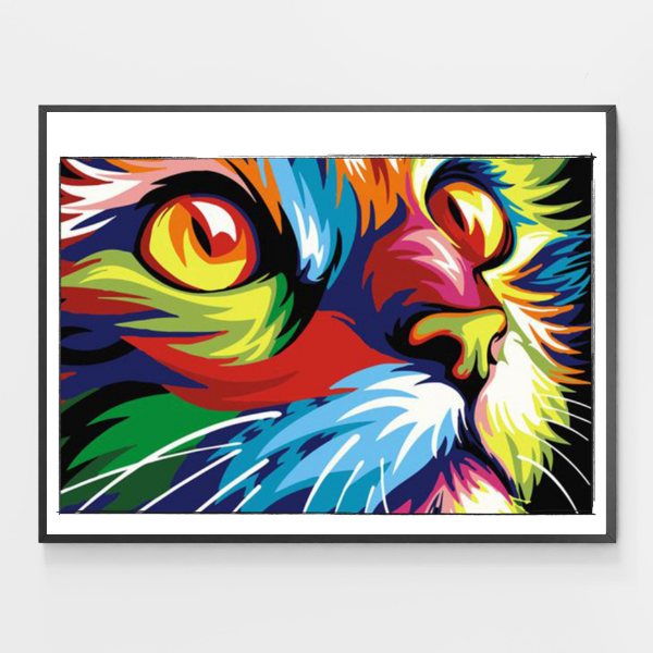 Colorful Cat - DIY Paint by Numbers