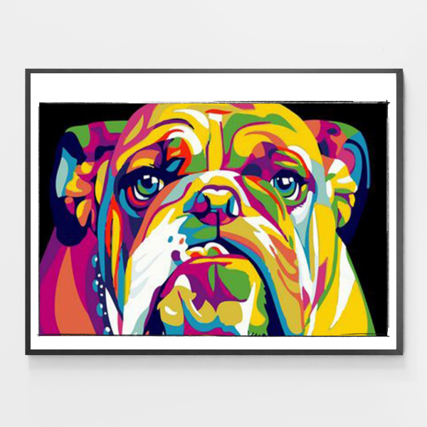 Colorful Dog - DIY Paint by Numbers