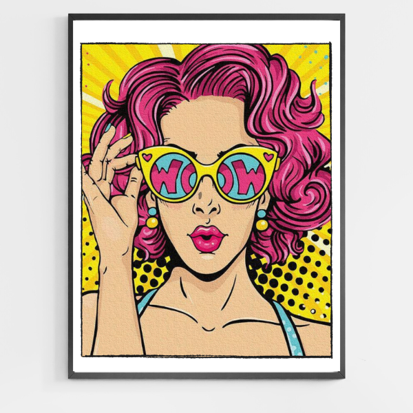 Pop art Girl - DIY Paint by Numbers