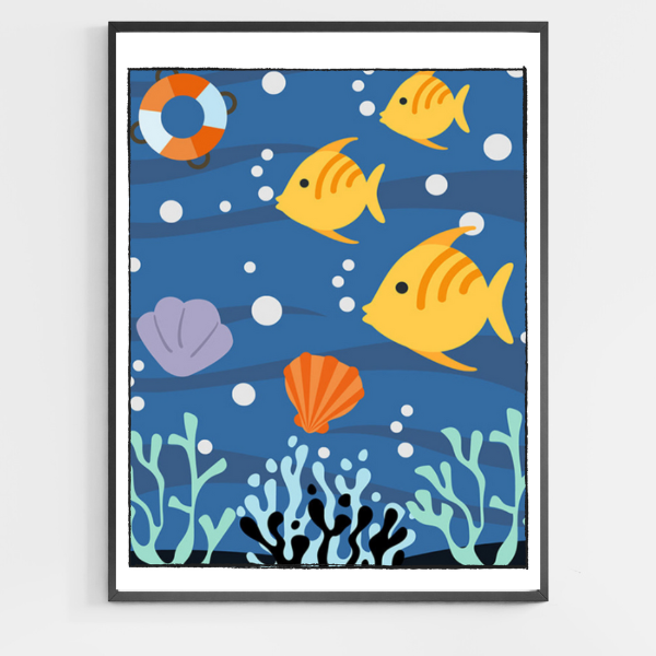 Sea Life  - DIY Paint by Numbers for Kids