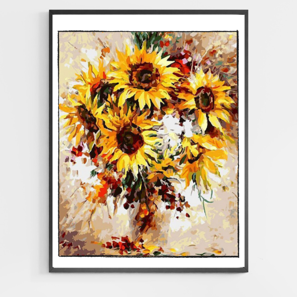 Sunflower Burst - DIY Paint by Numbers